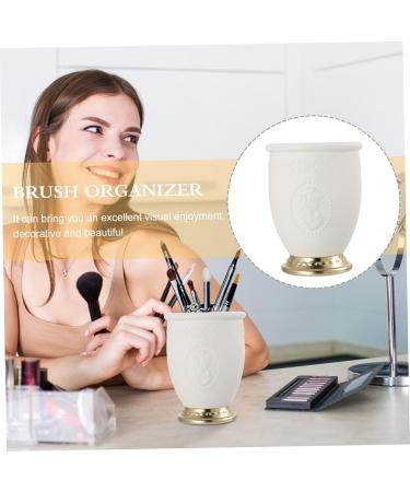 Mikinona Acrylic Organizer Embossed Brush Bucket Blush for Cheeks Pen Pot Brush Holder Brush Storage Cup Cosmetic Makeup Stand - Buy Online on SooperMarket.com