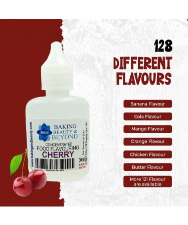 Baking Beauty and Beyond Concentrated Food Flavouring Oil - Dozen of Professional Quality Food Grade Flavouring Oil for Candy Making Baking Cooking Lip Balm and Lip Gloss - Cherry (100ml) - Buy Online on SooperMarket.com