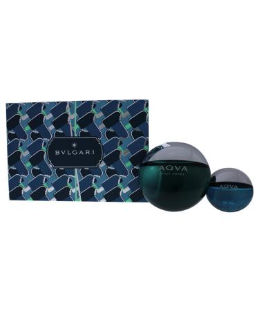 Bvlgari Bvlgari Aqva Men 3.4oz EDT Spray 0.5 EDT Spray 2 Pc Gift Set