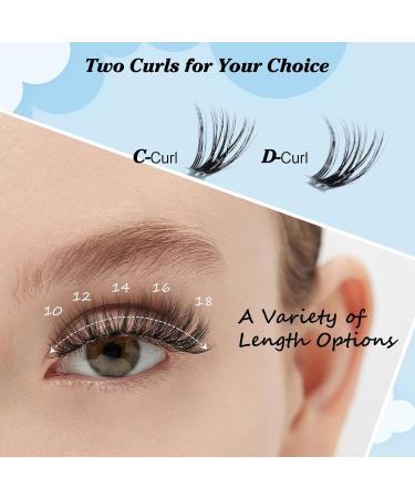 300 Pcs DIY Lash Extension Clusters for Dramatic Volume | C-16mm 50D Individual Lashes for At-Home Application - Buy Online on SooperMarket.com