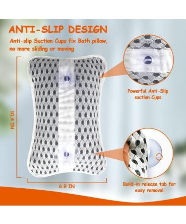 Conbella Luxury Bath Pillow for Tub - Slip Resistant, Waterproof for Neck and Back Support - Relaxing Spa Essential - Buy Online on SooperMarket.com