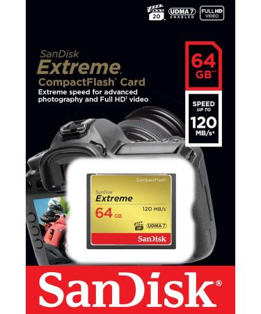 SanDisk 64GB Extreme CompactFlash & SDXC Memory Cards Bundle - High Speed UDMA 7 & UHS-I, 120MB/s, 4K UHD - 2 Pack (64GB x 2) - Buy Online on SooperMarket.com