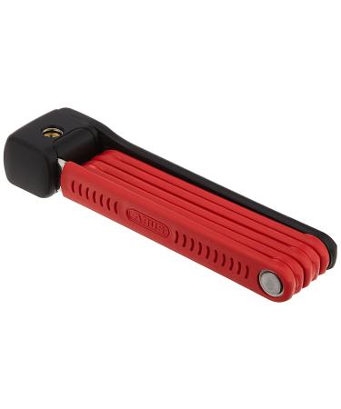 Abus folding lock Bordo Lite 6055k SH with bracket - Extra -light bicycle lock made of special steel - Abus security level 7 85 cm red single