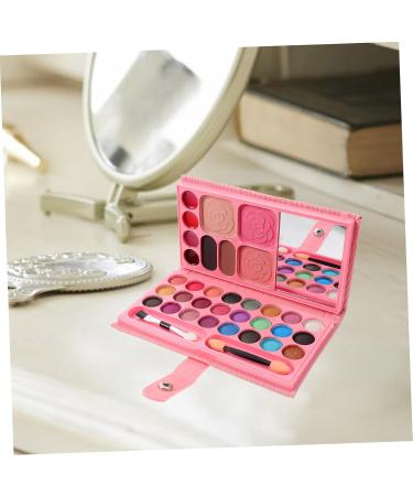 MUSISALY 33 Makeup Palette Beginner Eyeshadow Pallet Eye Makeup Metallic Eyeshadow Girl Cosmetic Leather Rosy - Buy Online on SooperMarket.com