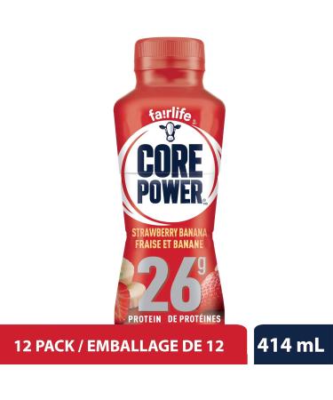Core Power Protein Drink Strawberry Banana 414mL Bottles Pack of 12 - Buy Online on SooperMarket.com