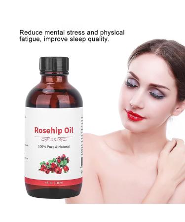 Rosehip Oil 118 ml - Natural Anti-Aging Moisturizing Massage & Spa Essential Oil for Aromatherapy - Buy Online on SooperMarket.com