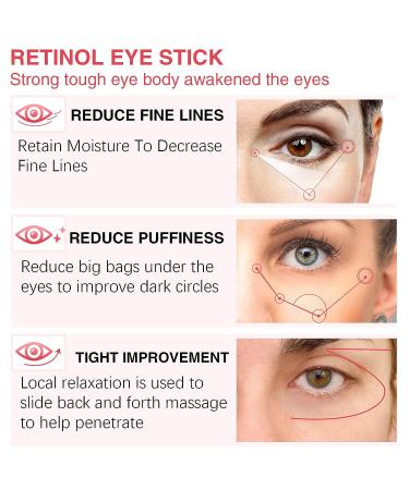 Retinol Eye Stick - Anti Aging Brightening Cream for Dark Circles & Puffiness - Buy Online on SooperMarket.com
