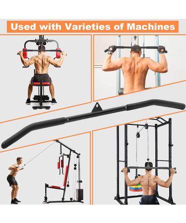 SERTT 39.37 LAT Pulldown Bar Attachment with Rubber Handle - Gym Accessories for Strength Training and Muscle Building - Buy Online on SooperMarket.com