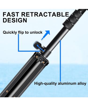 64 Inch Phone Tripod Selfie Stick with Wireless Remote - Perfect for Group Selfies, Live Streaming & Video Recording - Compatible with All Cellphones - Buy Online on SooperMarket.com