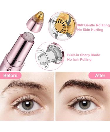 Eyebrow Trimmer Women with Light & Replacement Head BOZILY Painless Battery Eyebrow Epilator Pen for Women Portable Eyebrow Hair Remover Eyebrow Trimmer for Brows Face Cheek Lips Fuzz - Buy Online on SooperMarket.com