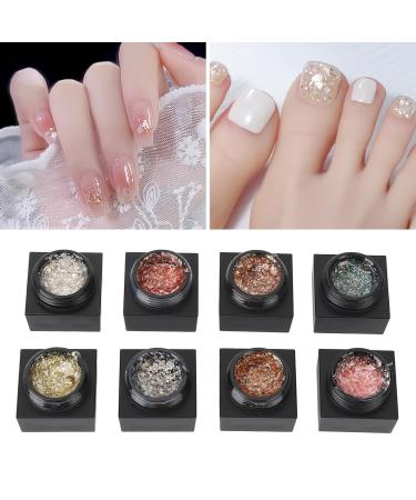 Buy Glitter Gel Nail Polish Set - 8 Sparkly Soak Off UV Gel Colors for DIY Nail Art | International Shipping Available - Buy Online on SooperMarket.com