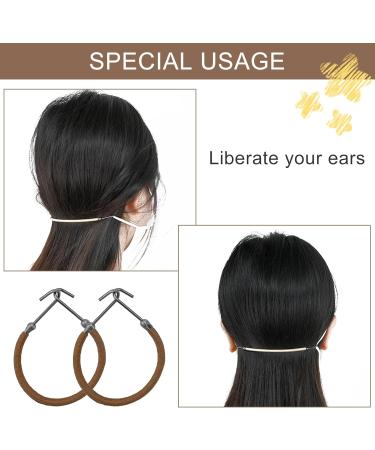 24 Pieces Stretch rope hair hooks pill hair hooks double hook hair rope hair coiffure hooks Ponytail Hooks Elastic Bands Hair Styling Hair Bungee Cords With Hooks Elastic Black + Coffee + Apricot - Buy Online on SooperMarket.com