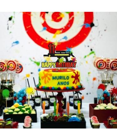 11th Paintball Birthday Cake Topper - Shooting War Party Decorations for Paintball Themed Party Boys and Girls alike - Buy Online on SooperMarket.com