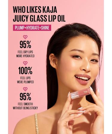 Kaja Juicy Glass Lip Plumping Oil - Hydrating Vegan Lip Gloss with Vitamin Tree Fruit Oil for a Plumped Lightweight Finish | 05 Plum Paloma | Cruelty-Free - Buy Online on SooperMarket.com