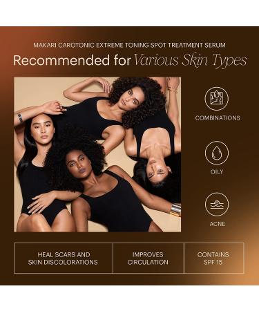 Makari Naturalle Carotonic Extreme Brightening Serum SPF15 (1.7 oz) - Brightening, Smoothing, & Healing for Oily, Acne-Prone Skin - Buy Online on SooperMarket.com