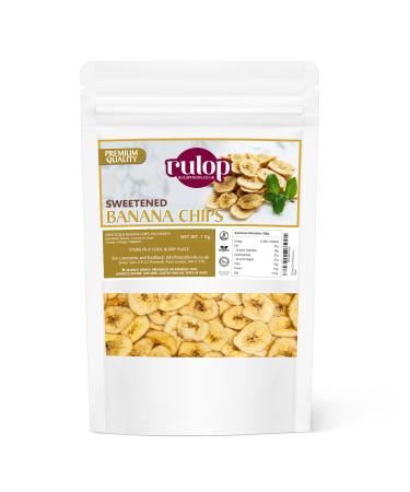 Rulop Sweetened Banana Chips - 1kg | Vegan Snack | Irresistibly Crunchy and Naturally Sweet | Perfect for Healthy Snacking