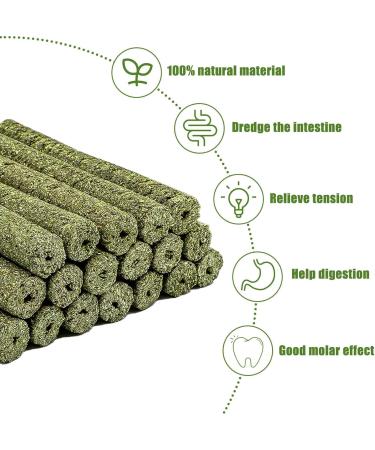 TOKAYIFE Rabbit Chew Toys 210g Rabbit Treats Natural Timothy Hay Sticks Boredom Breakers for Rabbits Chinchillas Guinea Pigs Hamster Hedgehogs (20 pcs) 20 Count(1 pack) - Buy Online on SooperMarket.com