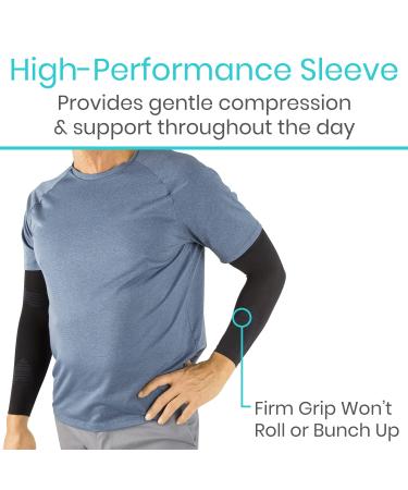Vive Arm Compression Sleeve - Elbow Support Brace With UV Protection- Cooling Wrap For Pain- Black Sports Fit For Fishing  Cycling  Tennis- Arthritis  Tendonitis Relief- Ideal For Men & Women (Medium) - Buy Online on SooperMarket.com