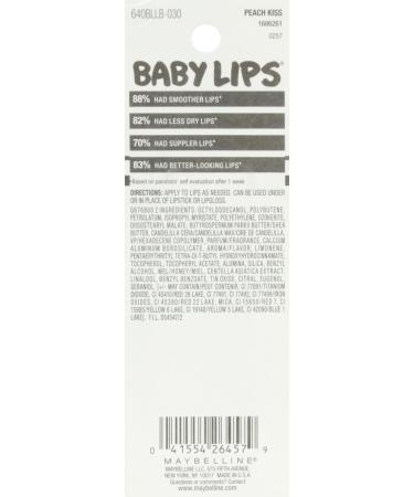Maybelline Baby Lips Moisturizing Lip Balm Peach Kiss 0.15 Oz - Pack of 1 - Buy Online on SooperMarket.com
