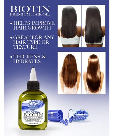 Ethereal Nature 99% Natural Hair Oil Blend with Biotin - 2.54 Fl Oz (75ml) for Healthy Hair - Buy Online on SooperMarket.com