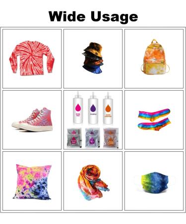 Tie-Dye Kit: 3 Color Fabric Paint Set for DIY Arts & Clothes - Permanent Multi-Color Dyes - Buy Online on SooperMarket.com