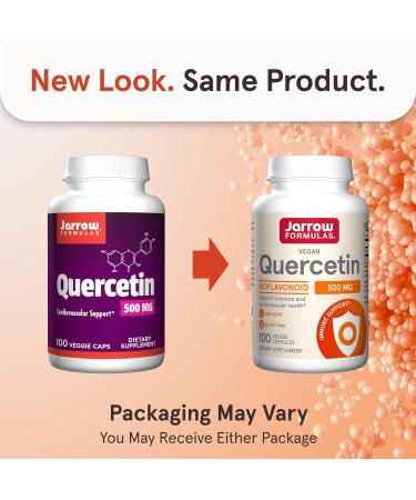 Quercetin 500 mg - Bioflavonoid - Quercetin Dietary Supplement - 100 Servings (Veggie Caps) - Supports Cellular Function Cardiovascular Health Immune Health & Response - Buy Online on SooperMarket.com