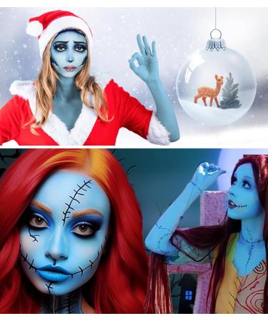 Go Ho Light Blue Face Paint - Washable Gel for Halloween Cosplay & Festivals | Full Coverage Body Paint for Adults & Kids - Buy Online on SooperMarket.com