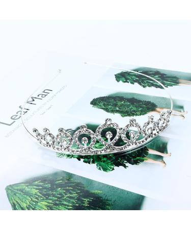 inSowni 8 Pieces Decorative Princess Dazzling Rhinestone Silver Metal Tiara Crown Headbands Wedding Birthday Party Prom Headpieces for Brides Bridesmaids Women Girls Teens Kids - Buy Online on SooperMarket.com