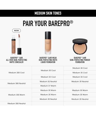 bareMinerals BAREPRO 16HR Natural Matte Concealer SPF 25 - Conceals Dark Spots Blemishes & Dark Circles Vegan Sensitive Skin Medium 300 Neutral - Buy Online on SooperMarket.com