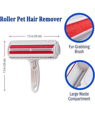 Portable Roller Pet Hair Remover - Reusable Lint Roller for Furniture Couch Carpet Clothing & Bedding - Effective Cat Hair Remover (Blue - Buy Online on SooperMarket.com