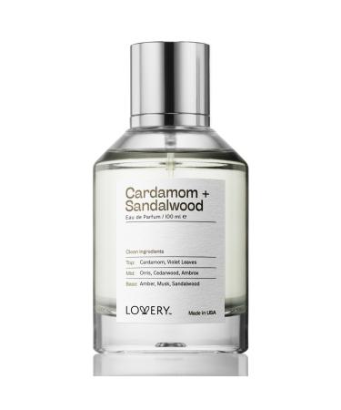 Valentine LOVERY Cardamom Sandalwood Perfume for Women & Men Inspired by L.LB O Fragrance S.antal 33 Eau de Parfum Long Lasting Perfumes Vegan Clean Natural Unisex Perfume Spray Gifts for Mom USA Clean Cardamom Sandalwood