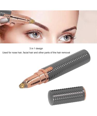 Buy Electric Eyebrow Hair Remover & Facial Hair Trimmer for Women - Painless & Portable with LED Light - Perfect for Lips & Nose (Black - Buy Online on SooperMarket.com