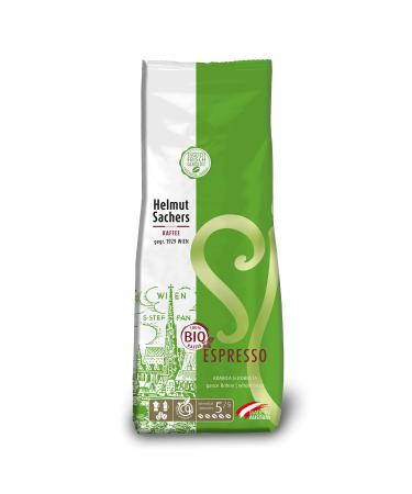 Helmut Sachers Coffee - ORGANIC Espresso intensity 5/5 Arabica and Robusta whole coffee beans 500g ORGANIC Espresso 500 g (1 pack)