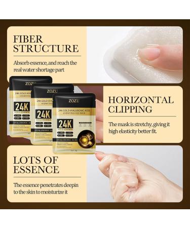 24K Facial Skin Care Set for Women | Cleanser Serum Eye Cream & Mask | Hydrating Anti-Aging Routine | Ideal for Dry Skin - Buy Online on SooperMarket.com