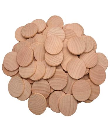 1.5 Inch Natural Wood Slices Unfinished Round Wood Coins for DIY Arts & Crafts Projects 50 per Pack.