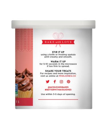 Miss Jones Organic Vegan Chocolate Buttercream Frosting - 11.29 oz | Perfect for Icing & Decorating - Buy Online on SooperMarket.com