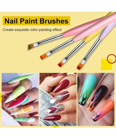 Saviland 12pcs Professional Nail Art Brush Set for DIY Gel Nail Design - Double-End Dotting & Painting Brushes for Nail Extension, Liner, & Pens - Buy Online on SooperMarket.com