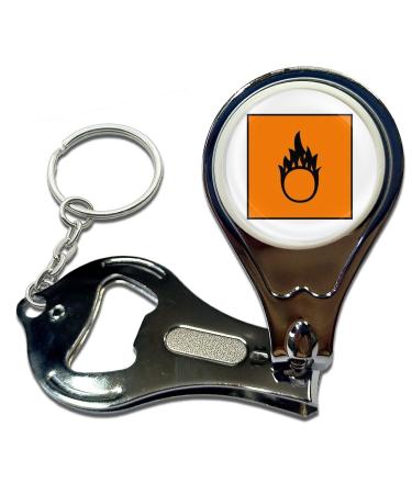 BadgeBeast.co.uk Oxydising - Key Ring Bottle Opener and Nail Clipper
