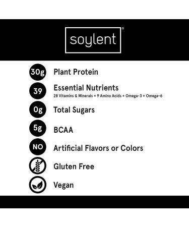 Soylent Complete Protein Shake Chocolate 11oz (Pack of 12) - Gluten-Free & Vegan Meal Replacement - Buy Online on SooperMarket.com