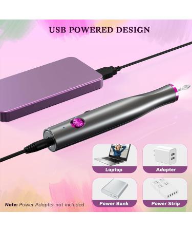 Zoccee 11-in-1 Electric Nail Cutter with LED Light - Gel & Acrylic Nail Manicure Set 22000 RPM Gray - International Shipping Available - Buy Online on SooperMarket.com
