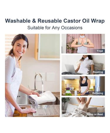 Premium Reusable Castor Oil Pack Wrap | International Shipping | Eco-Friendly Bio-Rigid Packaging - Buy Online on SooperMarket.com