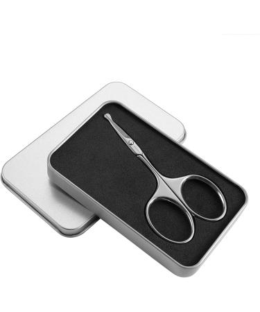 Jarvistar Premium Rounded Bent Nasal Scissors - Stainless Steel Facial & Nail Scissors for Men - 9.5 cm Ear & Hair Scissors - Bartscher Quality - Buy Online on SooperMarket.com