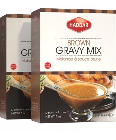 Haddar Brown Gravy Mix 4oz (3 Pack) | Perfect for Potatoes, Stews, Meats & More | Kosher for Passover