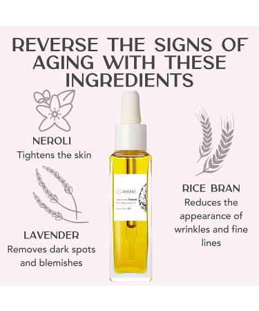 Amaki Japanese Tsubaki Oil: Anti-Aging Face Moisturizer for Women - Hydrating Gua Sha Oil with Anti-Aging Benefits - 30ml - Buy Online on SooperMarket.com