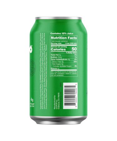 OLIPOP Lemon Lime Sparkling Tonic | Prebiotic Soft Drink with 9g Plant Fiber | Botanical-Rich & Low-Calorie | 4g Sugar per Can | Caffeine-Free & Vegan | Non-GMO | 12oz 12-Pack - Buy Online on SooperMarket.com