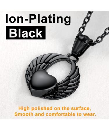 U7 Women's Cremation Urn Necklace - Celtic Knot & Wing Design - Stainless Steel Pendant for Ashes - Memorial Jewelry - Buy Online on SooperMarket.com