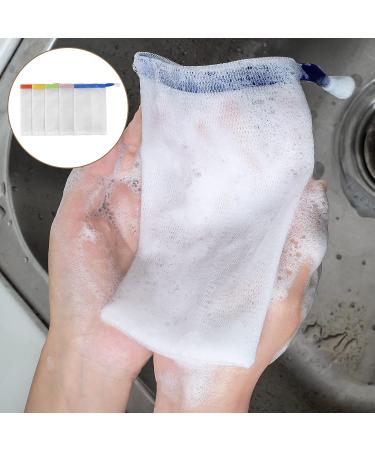 WLLHYF 10 Pcs Exfoliating Mesh Soap Bag - Facial Cleanser Foaming Net - Nylon Face Cleansing Nets with Drawstring - Bath Shower Essential - Buy Online on SooperMarket.com