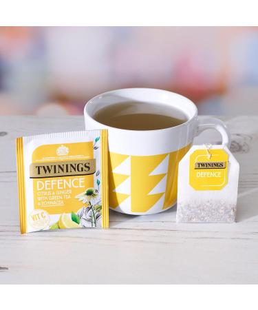 Twinings Superblends Defence Tea - Citrus & Ginger Green Tea with Echinacea & Vitamin C - 80 Biodegradable Tea Bags - Buy Online on SooperMarket.com