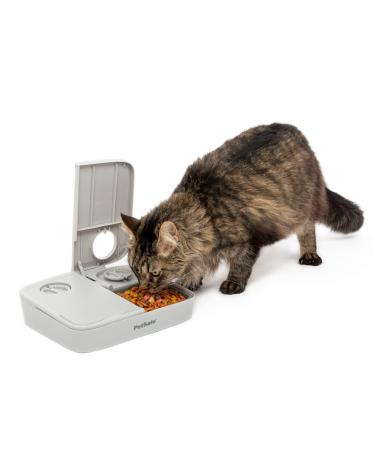 PetSafe Analog 2 Meal Programmable Pet Feeder, Automatic Dog and Cat Feeder - Dry or Semi-Moist Pet Food Dispenser, Slow Feed Portion Control (3 Cup/16 Ounce Total Capacity), Tamper-Resistant Design