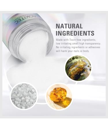 Aokitec White Acrylic Powder for Professional Nail Extensions - 1oz - Buy Online on SooperMarket.com
